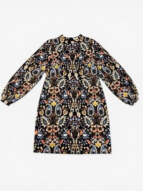 Boden Floral Blouson Sleeve Jersey Dress Size 14 Long NWT
